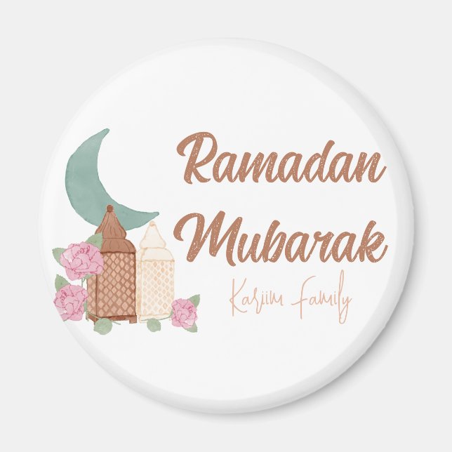 Ramadan Mubarak Dekoration Anpassningsbar  Hemdeka Magnet (Framsidan)
