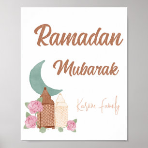 Ramadan Mubarak Dekoration Anpassningsbar  Hemdeka Poster