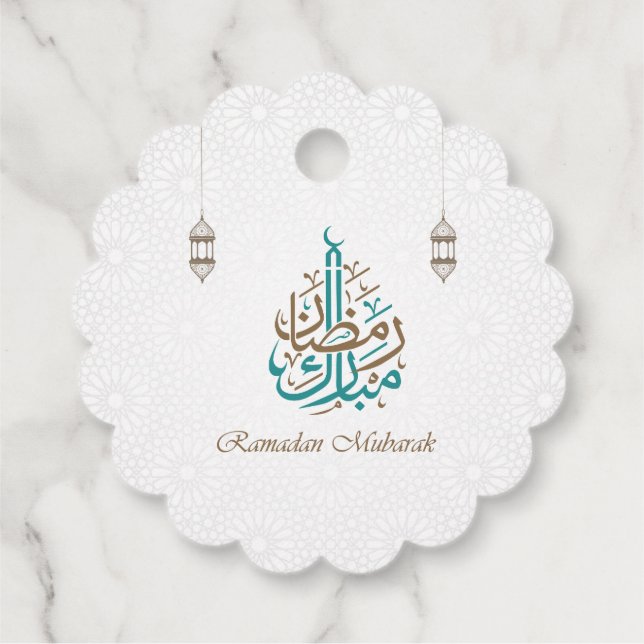 Ramadan Mubarak / Eid Mubarak Customize Gåvor Etiketter (Baksida)
