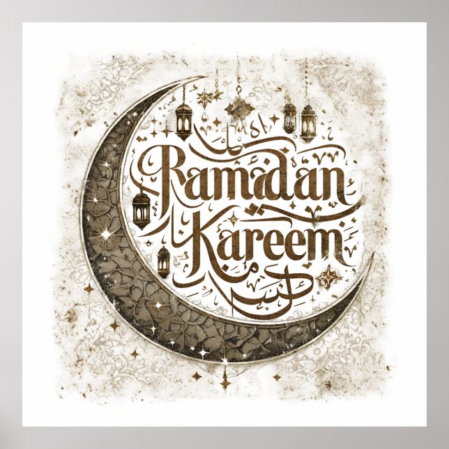 Ramadan Mubarak Firande Traditional Lanterns Poster (Framsidan)