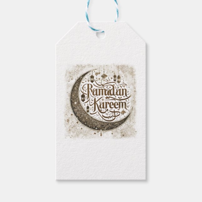 Ramadan Mubarak Firande Traditional Lanterns Presentetikett (Framsidan)