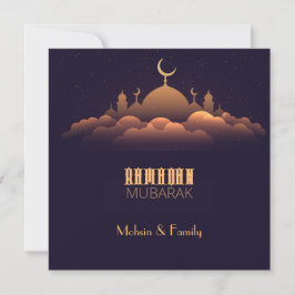 Ramadan Mubarak Flat Helgdag Card Julkort