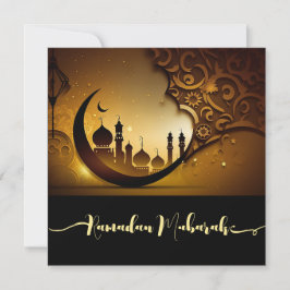 Ramadan Mubarak Flat Helgdag Card Julkort