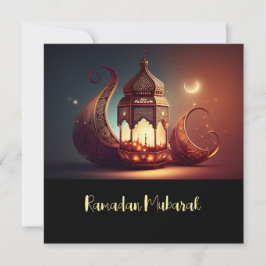 Ramadan Mubarak Flat Helgdag Card Julkort
