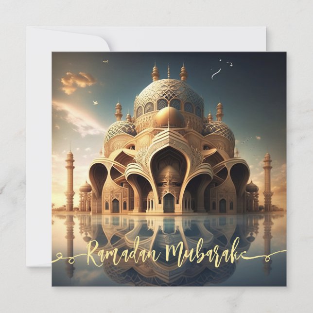 Ramadan Mubarak Flat Helgdag Card Julkort (Framsida)