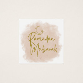 Ramadan mubarak fyrkantigt visitkort