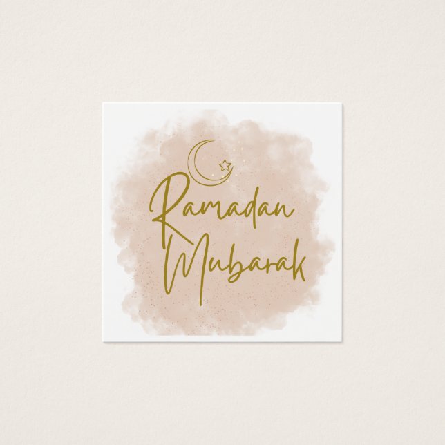 Ramadan mubarak fyrkantigt visitkort (Framsida)