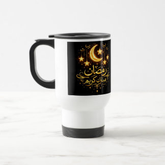 Ramadan Mubarak Guld Halvmåne & Stjärnor Mugg