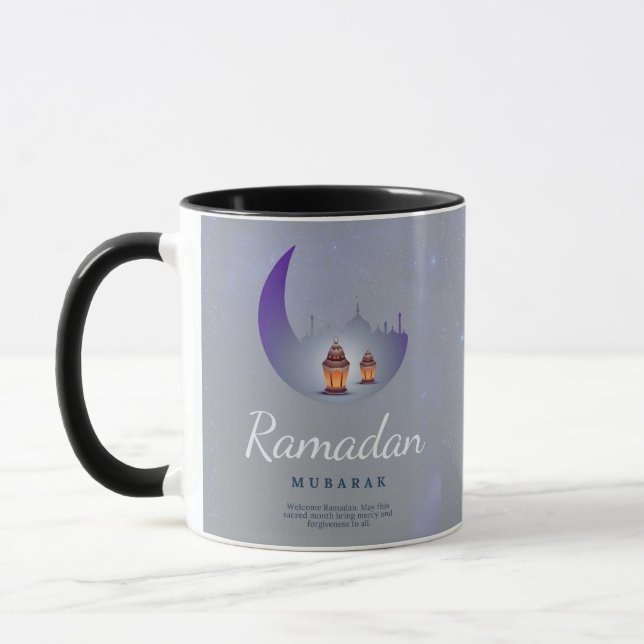 Ramadan Mubarak Halvmånelykta Konst Mugg (Vänster)