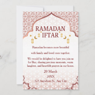 Ramadan Mubarak-inbjudningar – Elegant familje-Ift Inbjudningar