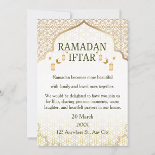 Ramadan Mubarak-inbjudningar – Elegant familje-Ift Inbjudningar