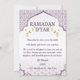Ramadan Mubarak-inbjudningar – Elegant familje-Ift Inbjudningar