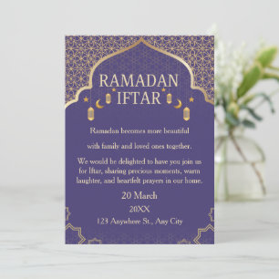 Ramadan Mubarak-inbjudningar – Elegant familje-Ift Inbjudningar