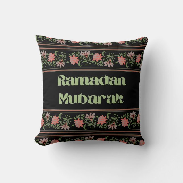 Ramadan Mubarak Islamic Arabesque Gräns mönster Kudde (Framsida)