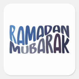 Ramadan Mubarak Islamic Citat Fyrkantigt Klistermärke
