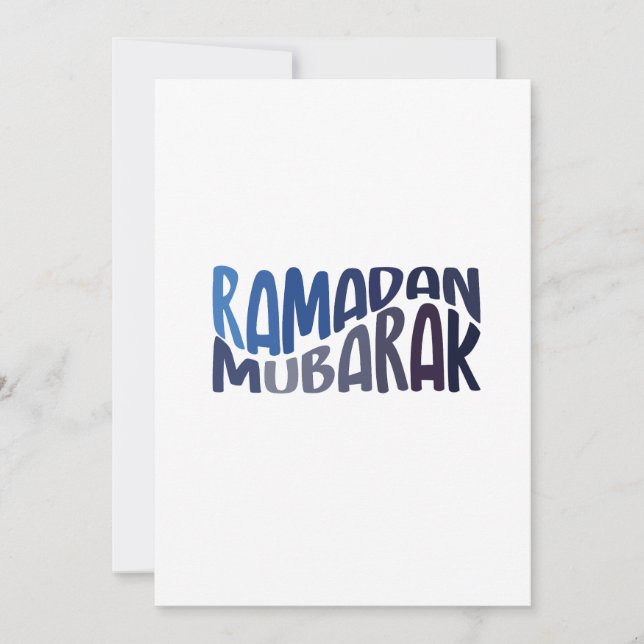 Ramadan Mubarak Islamic Citat Inbjudningar (Framsida)