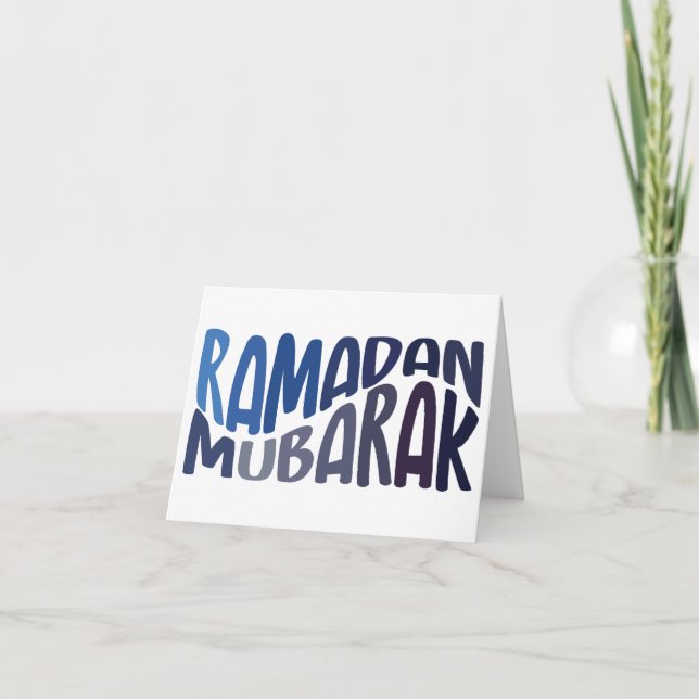 Ramadan Mubarak Islamic Citat Tack Kort (Framsida)