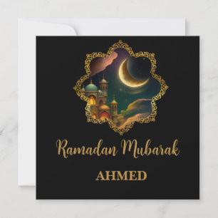 RAMADAN MUBARAK KAREEM 2024 personligt namn Julkort