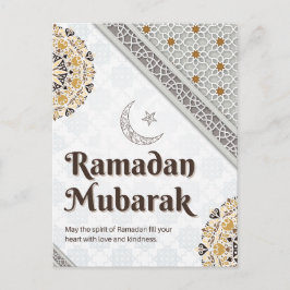 Ramadan Mubarak Mandala Crescent Art Vykort