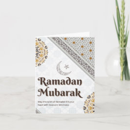 Ramadan Mubarak Mandala Halvmåne Konst Helgkort