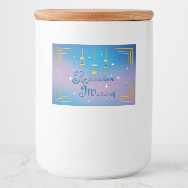 Ramadan Mubarak Mat Etiketter (Framsida)