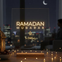 Ramadan Mubarak Minimalistisk Akrylskylt Personlig