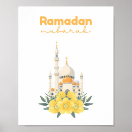 Ramadan Mubarak moskéväggskunstryck Poster