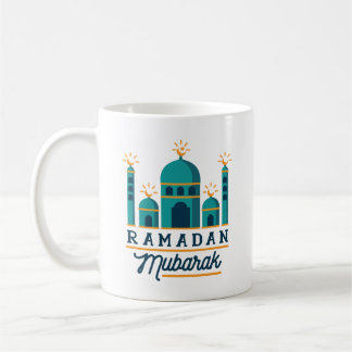 Ramadan Mubarak Mosque Crescent Art Kaffemugg