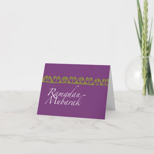 Ramadan Mubarak noterar kortet Kort (Framsida)