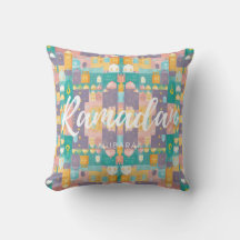 Ramadan Mubarak Pastel Färg Cushion