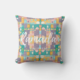 Ramadan Mubarak Pastel Färg Cushion Kudde