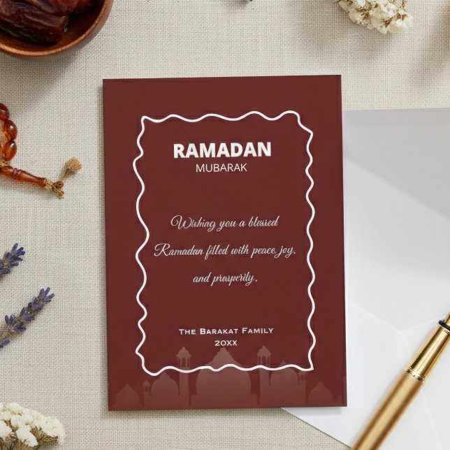 Ramadan Mubarak Personalized Greeting Card Anteckningskort (Skapare uppladdad)