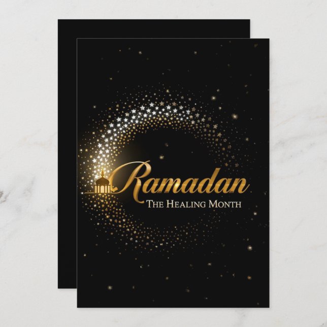 Ramadan MubaraK Personalized Holiday  Card Julkort (Fram/baksida)