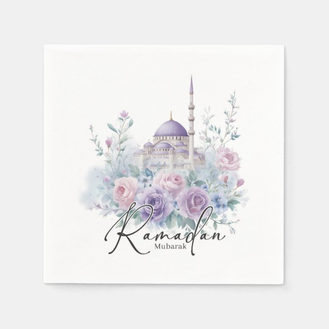 Ramadan Mubarak Personalized Islamic Party Decor Pappersservett (Framsidan)