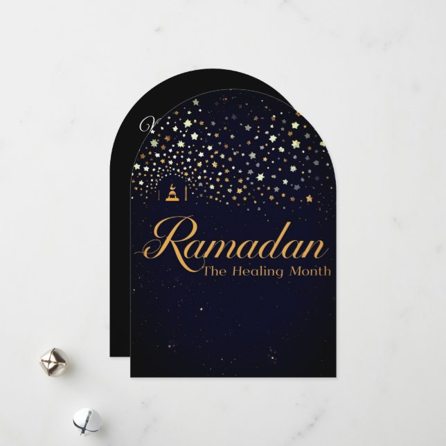 Ramadan MubaraK Personlig Högtidskort Julkort (Fram/Back In Situ)
