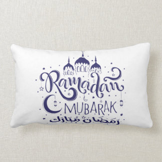 Ramadan Mubarak Pillow BLueNight MoonLight Pillow Lumbarkudde