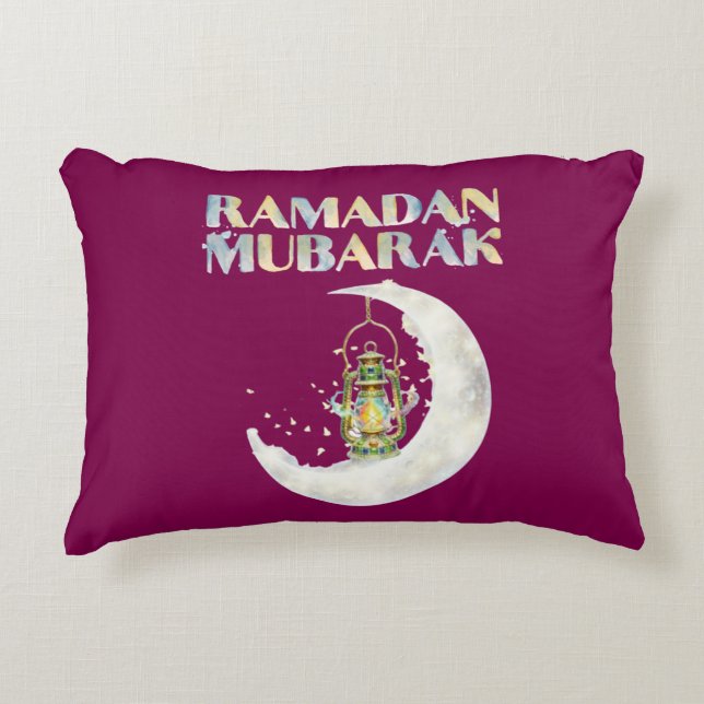 Ramadan Mubarak Prydnadskudde (Framsidan)