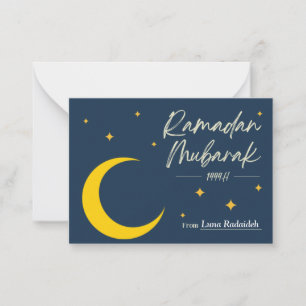 Ramadan Mubarak  Ramadan Kareem Anteckningskort