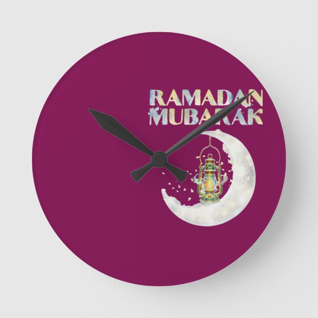 Ramadan Mubarak Rund Klocka (Framsida)