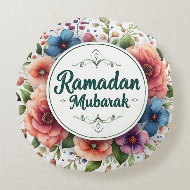 Ramadan Mubarak Rund Kudde (Framsidan)