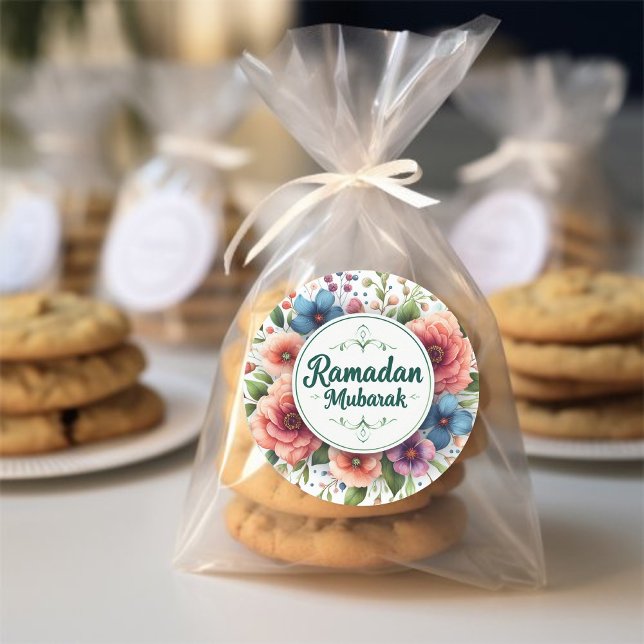 Ramadan Mubarak Runt Klistermärke (Ramadan Mubarak Stickers)