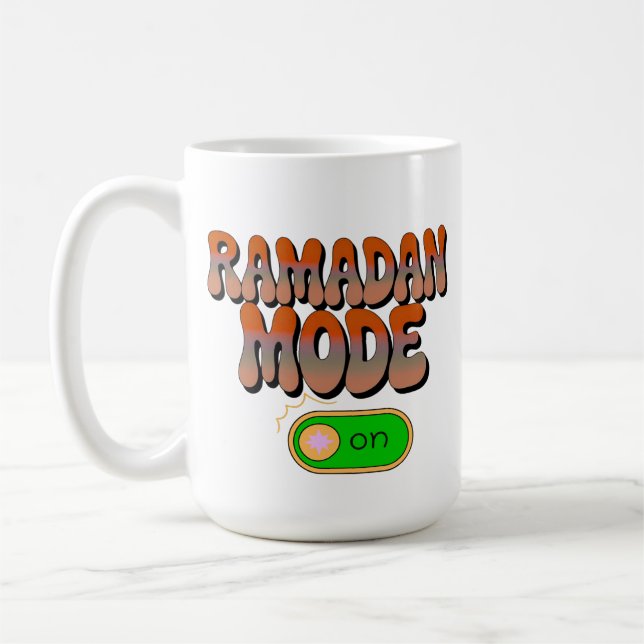Ramadan Mubarak skjorta, EID Mubarak tee. Kaffemugg (Vänster)