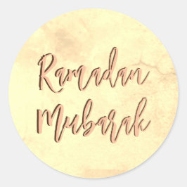 Ramadan Mubarak Söt Classic Round Sticker Runt Klistermärke