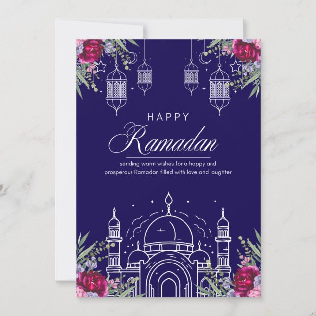 Ramadan Mubarak välkomstkort  Julkort (Framsida)