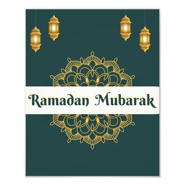 Ramadan Mubarak Wall Art Fototryck (Framsidan)
