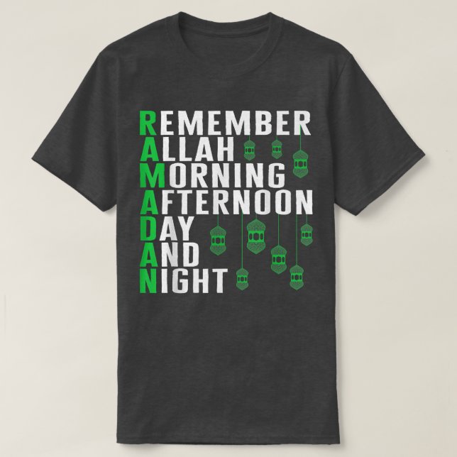 Ramadan Muslim Day Night Praying Arabiska Islam Is T Shirt (Design framsida)