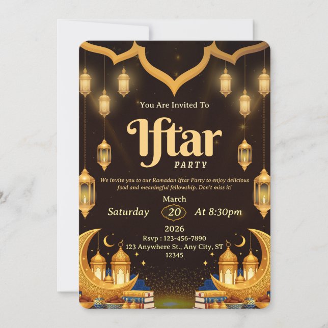 Ramadan Nights: Join Us for a Special Iftar Gather Inbjudningar (Framsida)