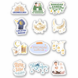 Ramadan och Eid Muslim Islamic Helgdag Stickers Klistermärken