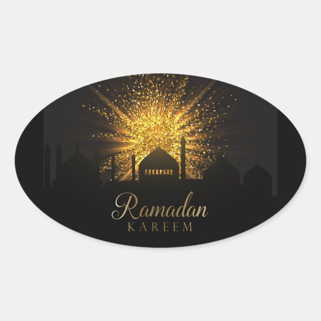 Ramadan Ovalt Klistermärke (Framsida)