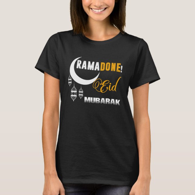 Ramadan Ramadone EID Mubarak Ramadan Muslim Arabic T Shirt (Framsida)